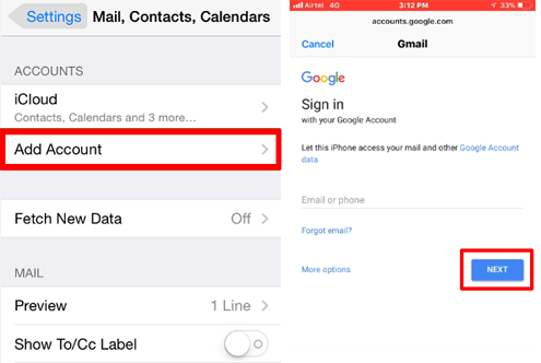 Transfiera Android al iPhone 16 a través de la cuenta de Google