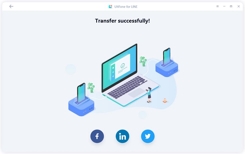 transferencia de línea exitosa