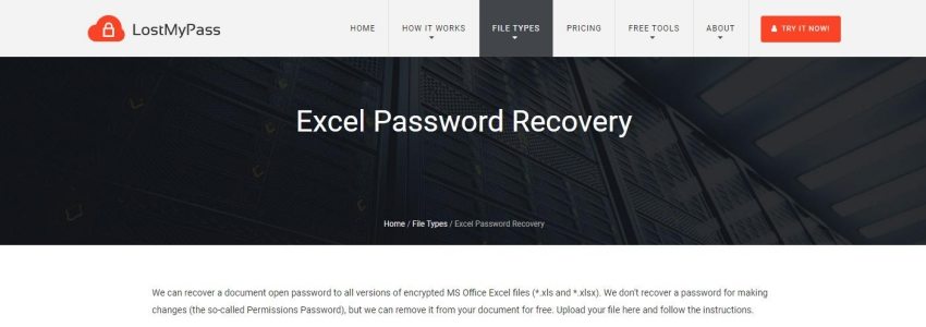 Herramienta de recuperación de contraseña de Excel 1