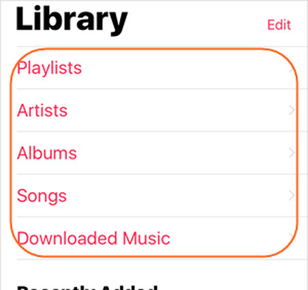 Restaurar música de iCloud a iPhone a través de la aplicación Apple Music