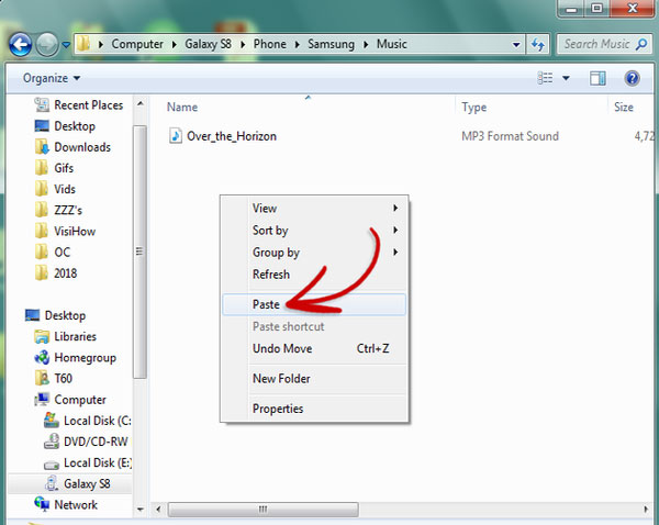 Cómo transferir música a Oppo con File Explorer