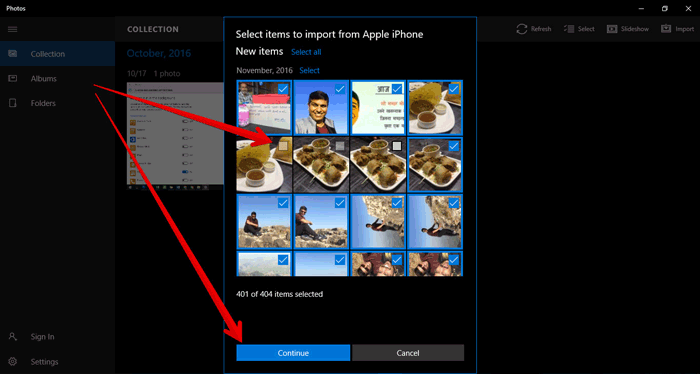 Cómo importar fotos de iPod a Windows 10