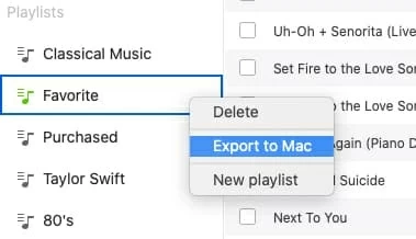 Copiar pistas de iPhone SE a un MacBook Pro o Air