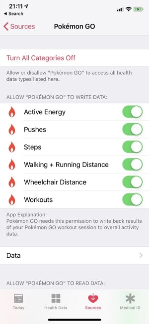 Cómo engañar a Pokémon Go Adventure Sync Sync Apple Health con Sync de aventura
