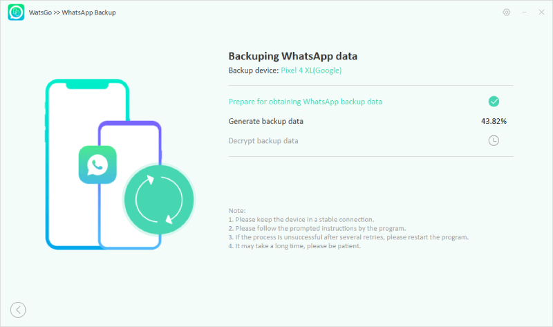Empiece a hacer una copia de seguridad de WhatsApp