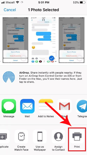 Imprimir imágenes de iPhone