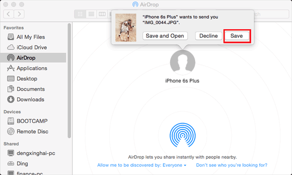 Cómo descargar fotos de iPod a Mac con Airdrop