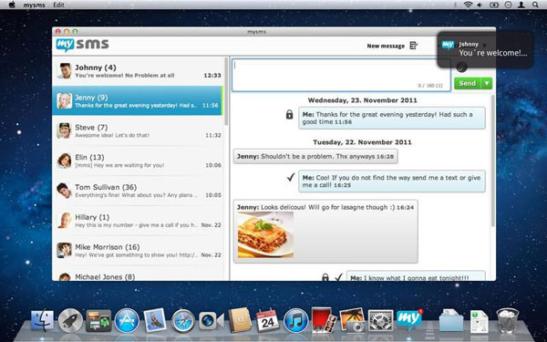 Cómo ver mensajes de texto en línea con mysms