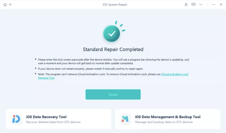 Se completa la reparación