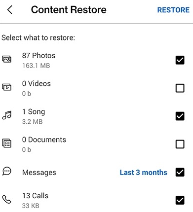 Restaurar contactos de Verizon Cloud a Android o iPhone