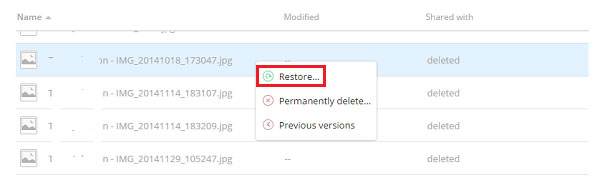recuperar archivos perdidos de la memoria interna de Itel a través de Dropbox