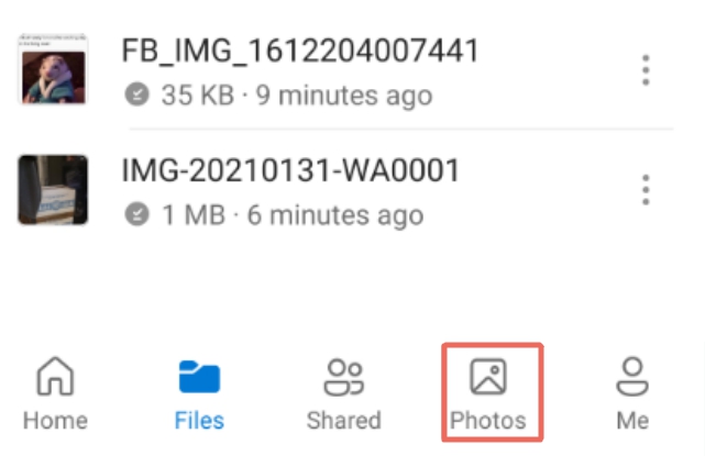 Restaurar fotos de OneDrive