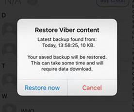 Restaurar la copia de seguridad de Viber