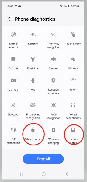 Samsung Telephone Diagnostics