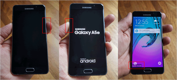 Reiniciar a Samsung en modo seguro