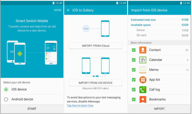 Cómo transferir música de iPhone a Galaxy con Smart Switch