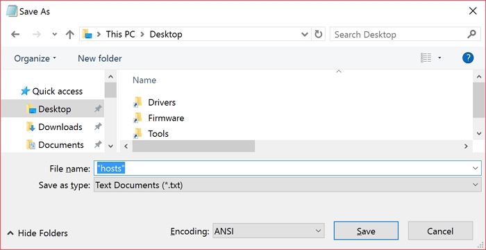 Verifique los archivos de host en Windows