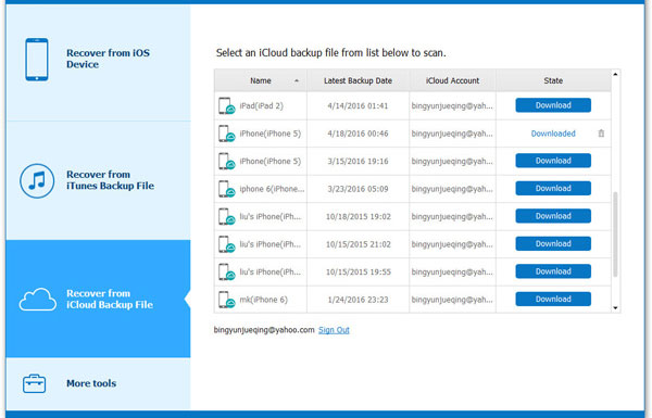 Descargar iCloud Backup