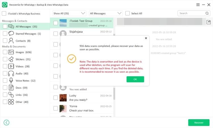 escanear whatsapp Recovergo whatsapp