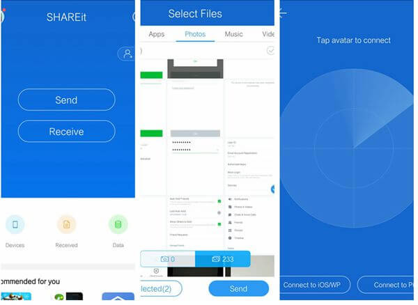 Cómo enviar archivos con Shareit