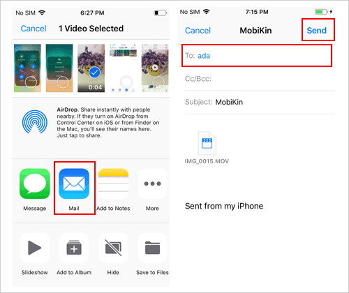Envíe un correo electrónico a los tonos de llamada para iPhone al iPhone