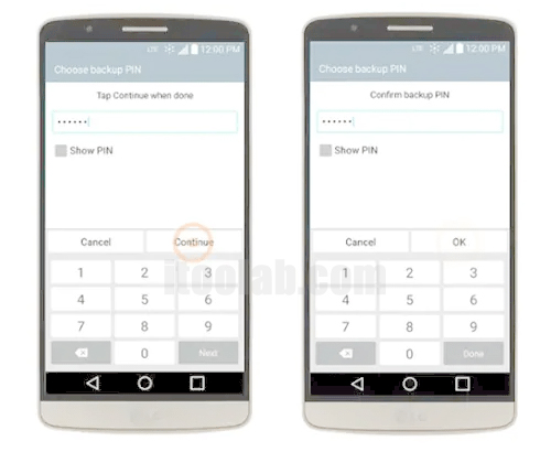 Configurar el código PIN de respaldo LG