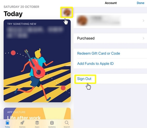 Eliminar la ID de Apple de otra persona en App Store