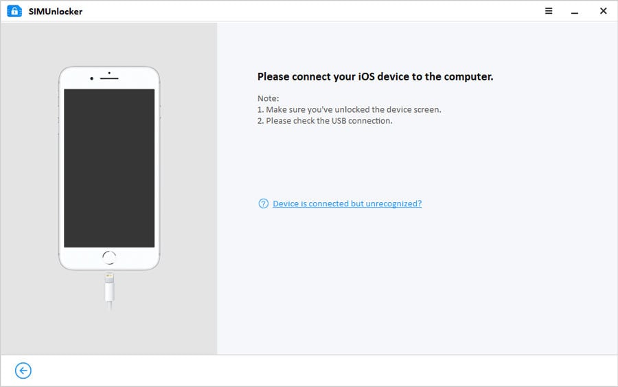 Instale y conecte iPhone con Simunlocker