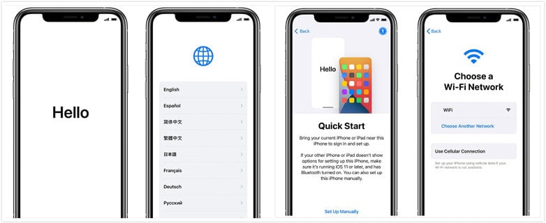 Skip Configuración de Apple ID para arreglar iPhone atascado al configurar Apple ID