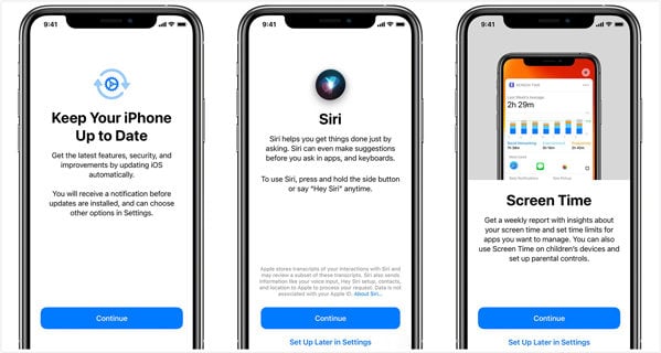 Skip Configuración de Apple ID para arreglar iPhone atascado al configurar Apple ID