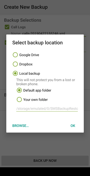 Imprima los mensajes de texto de Motorola a través de la copia de seguridad y restauración de SMS