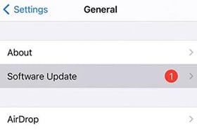 Actualización de iPhone iOS
