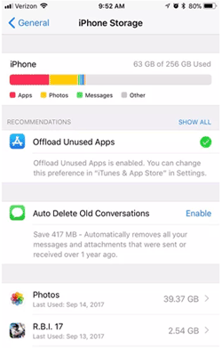 Almacenamiento de iPhone gratis