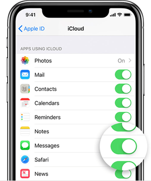 Sincronizar mensajes de iPhone a iCloud