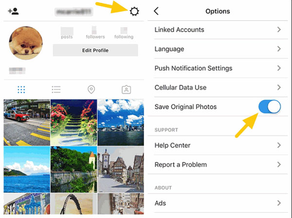 Copiar fotos de Instagram en iPhone