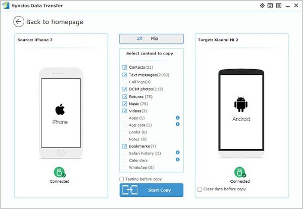 Muévase a la alternativa de iOS como Syncios