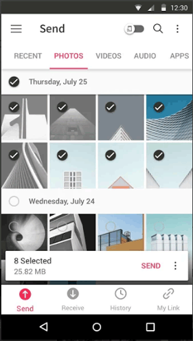 Transfiera las fotos de Android al iPhone de forma inalámbrica con el envío en cualquier lugar