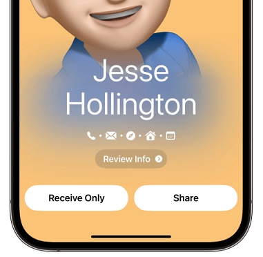 Mueva los contactos de iPhone a iPhone con NamedRop