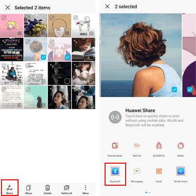 Transfiera archivos de Android a Android con Bluetooth