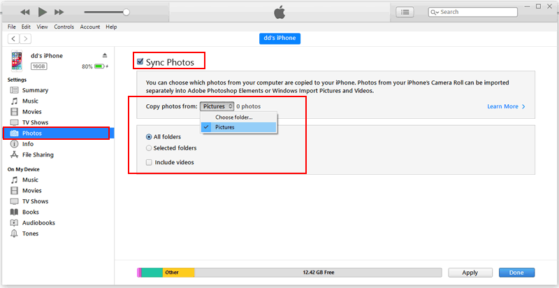 Cómo transferir imágenes de iPad a iPhone a través de iTunes