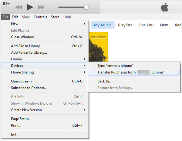 Transferir música de iPad a computadora con iTunes