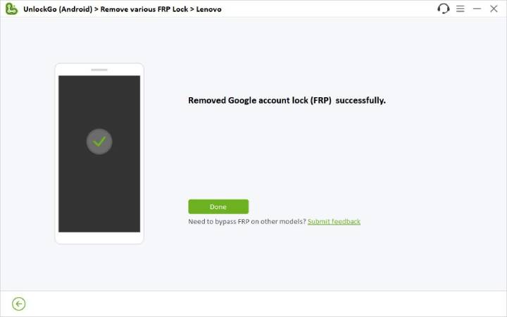 Lenovo FRP Bypass con éxito