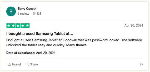 Desbloquee la revisión de Android TrustPilot