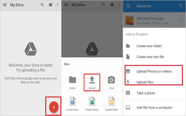 Cómo cargar fotos de iPad a PC con Google Drive