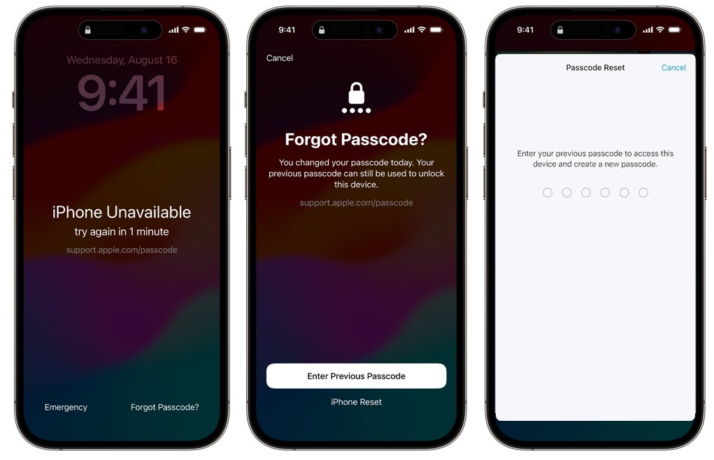 Use el código de acceso antiguo para desbloquear iPhone