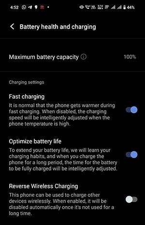 Vivo Battery Health and Cargo