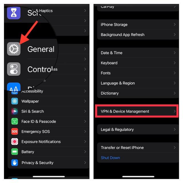 Deshabilitar la conexión VPN
