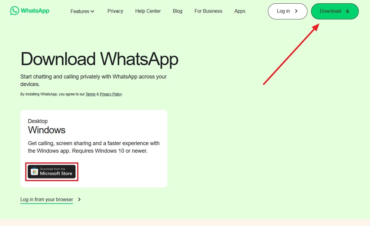 Reinstalar la descarga de tapping de la aplicación