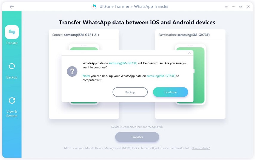 sobrescribir los datos de WhatsApp en Android